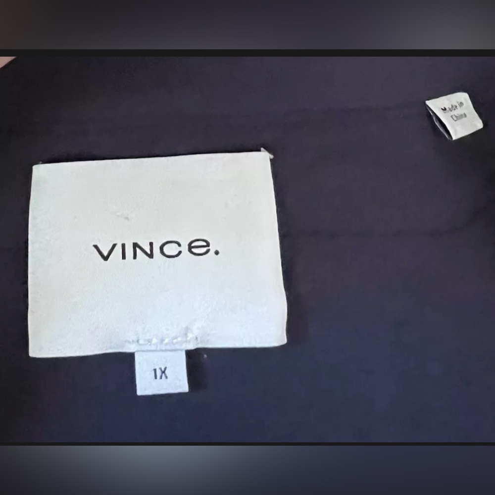 New Vince Women's Utility Linen Blend Jacket In Navy Blue Size 1X $495 - Picture 9 of 11